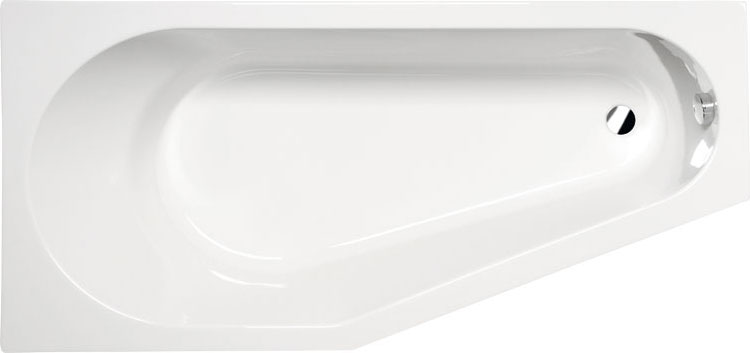 Polysan Tigra Aszimmetrikus kád 150 x 75 cm