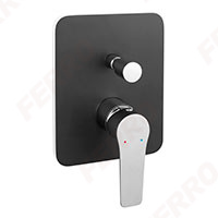 Ferro Adore Black/Chrome BDR7PBLC - falsík alá építhető kétfunkciós csaptelep