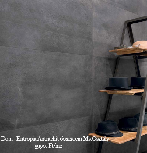 Dom Entropia Antracite padlólap 60 x 120