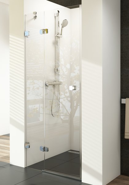 Ravak zuhanyajtó Ravak Brilliant BSD2-100 A-bal fényes transparent