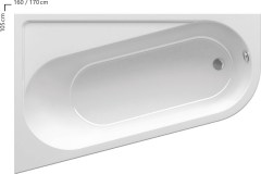Ravak Chrome Aszimmetrikus kád 160 x 105 cm