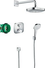 Hansgrohe Croma Select E Falsík alatti zuhanyrendszer Ecostat E termosztáttal 