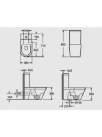 Arezzo design Indiana monoblokk WC csésze - tartály AR-102