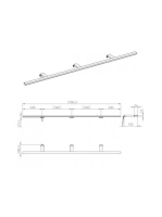 Arezzo design Esther 120 cm-es LED lámpa, króm AR-1100230052