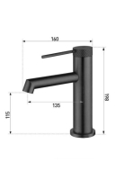 Arezzo design Palmfield mosdócsaptelep, matt fekete AR-1101BL