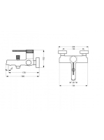 Arezzo design Palmfield kádtöltő, fekete AR-1104BL