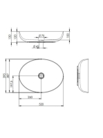 Arezzo design Rika pultra ültethető mosdó 52 cm, matt szürke AR-145002