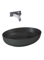 Arezzo design Rika pultra ültethető mosdó 52 cm, matt antracit AR-145004