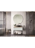 Arezzo design Lorca pultra ültethető kerek mosdó 42 cm, túlfolyó nélkül, matt antracit AR-145007