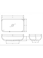 Arezzo design Fresi pultra ültethető mosdó 70x40 145033