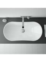 Arezzo design Piato pultra ültethető mosdó 73x38 cm, csaplyuk és túlfolyó nékül AR-145041