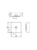 Arezzo design Tudra pultra ültethető mosdó 39x39 AR-145043