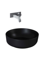 Arezzo design Lorca pultra ültethető mosdó 42 cm, matt fekete AR-145084