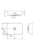 Arezzo design Reni pultra ültethető mosdó 46 cm, matt antracit AR-145098
