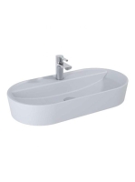 Arezzo design Babette pultra ültethető mosdó 82 cm, matt szürke AR-145106