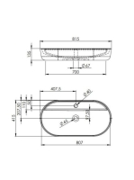 Arezzo design Babette pultra ültethető mosdó 82 cm, matt antracit AR-145108