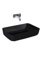 Arezzo design Nomia pultra ültethető mosdó 50 cm, matt fekete AR-145291