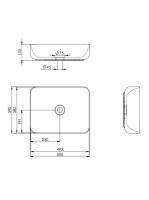 Arezzo design Nomia pultra ültethető mosdó 50 cm, matt fekete AR-145291