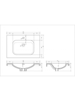 Arezzo design Iwa mosdó 70 cm AR-145370