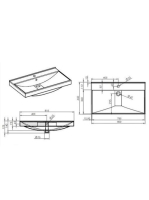 Arezzo design Monterey kerámiamosdó Maxxi 80, fehér AR-145810