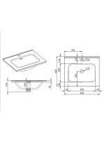 Arezzo design Skappa kerámiamosdó 60, fehér AR-145830