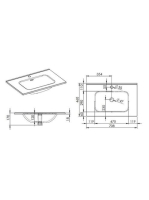 Arezzo design Carmel kerámiamosdó Skappa 70, fehér AR-145835