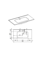 Arezzo design Skappa kerámiamosdó 90, fehér AR-145845