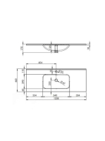 Arezzo design Carmel kerámiamosdó Skappa 120, fehér AR-145865