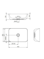 Arezzo design Reni pultra ültethető mosdó 46 cm, matt bézs AR-146027