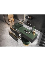 Arezzo design Reni pultra ültethető mosdó 46 cm, matt zöld AR-146028