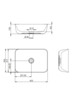 Arezzo design Reni pultra ültethető mosdó 46 cm, matt kék AR-146029