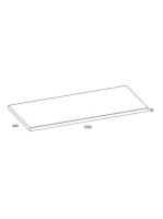 Arezzo design mosdópult 100x46 cm, természetes tölgy AR-166901