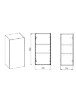 Arezzo design Monterey felsőszekrény 40x80 cm, 1 ajtóval, magasfényű antracit AR-167013