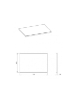 Arezzo design Nevada magasfényű fehér mosdópult 49,4x70 cm AR-167034