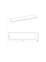 Arezzo design Nevada fehér mosdópult,190x49,4 cm AR-167038