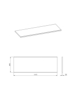 Arezzo design Nevada természetes tölgy mosdópult, 140(90+50)x49,4 cm AR-167043