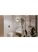 Arezzo design Monterey 80 alsószekrény szifonkivágással, 1 fiókkal, magasfényű fehér AR-167079