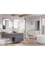 Arezzo design Monterey 80 alsószekrény szifonkivágással, 1 fiókkal, fényes antracit AR-167080