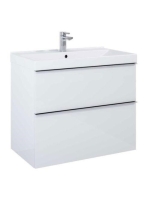 Arezzo design Monterey 80 alsószekrény szifonkivágással, 2 fiókkal, magasfényű fehér AR-167081