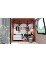 Arezzo design Monterey 80 alsószekrény szifonkivágással, 2 fiókkal, magasfényű fehér AR-167081