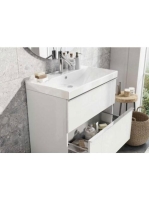 Arezzo design Monterey 100 alsószekrény 2 fiókkal és szifonkivágással, magasfényű fehér AR-167085