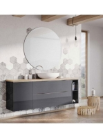 Arezzo design Monterey Duo 20 polcos elem, fényes antracit AR-167102