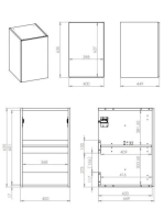 Arezzo design Monterey oldalszekrény 40x63,5 cm, 1 ajtóval, canela tölgy AR-167247