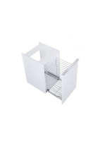 Arezzo design Monterey oldalszekrény szennyeskosárral 40 cm, magasfényű fehér AR-167309