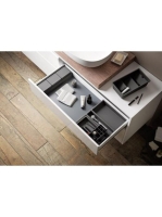 Arezzo design 4 elemes műanyag fiókrendező 12x37 cm, matt antracit AR-167349