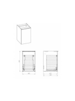 Arezzo design Monterey oldalszekrény szennyeskosárral 40 cm, tölgy AR-167359