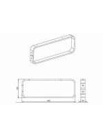 Arezzo design Monterey konzol 43x15 cm, matt fekete AR-167492