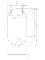 Arezzo design Ovális tükör 50x100 cm AR-167567