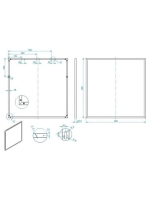 Arezzo design keretes tükör 80x80 cm, fekete AR-167582