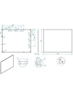 Arezzo design fordítható tükör keretben 100x80 cm, fekete AR-167583